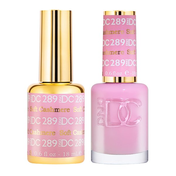 DND Gel Polish Set - 1 each of Pink Gel Polish and Pink Nail Polish, 289 Soft Cashmere, 0.5 Fl Oz