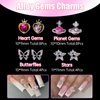 3D Multi Shapes Nails Charms Gems Set, Star Heart Planet Butterfly Nail Rhinetones Charms, Flowers Bows Hollow Star Moon Pearls Acrylic Nail Art Charms for Manicure DIY Crafts Jewel Accessories