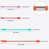 4Pcs Makeup Spatula,Mini Cosmetic Spatula,Jar Scraper Small Silicone Spatula Lotion Stirrer Get from Food Bottles Beauty Products,for Thin Jar,Kitchen Bottles,Cosmetic Bottles(Multicolor)