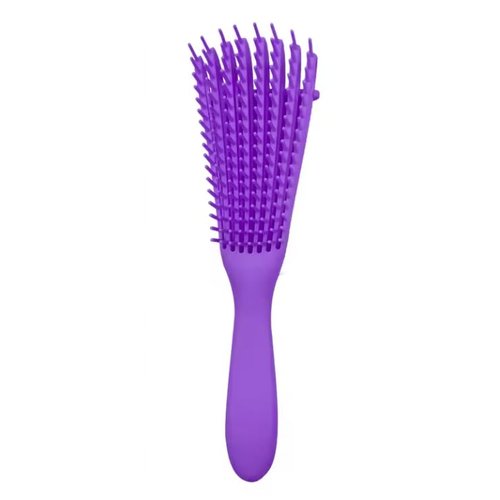 Detangling Hair Brush Adjustable Hair Styling Plastic Curly Hair Brushes (Purple)