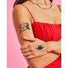 xo, Fetti Western Birthday Party Temporary Tattoos - 50 Silver Foil Pcs | Birthday Girl Accessory, Rodeo Cowgirl Bachelorette Party Decorations, Hoedown Accessory, Country Theme Party Supplies