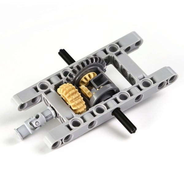 TEESE 10pcs Technic-Frame-Differential-Gear-Set with Universal-Joint-Axle, Compatible with Technic-Parts, for MOC Technic-Project-Bulk-Blocks(Random Color)