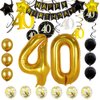 NORTHERN BROTHERS 40th Birthday Decorations for Men Women 40th Birthday Party Decor 40 Years Old Birthday Decorations Balloons Over The Hill Party Supplies 40th