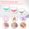 Acrylic Nail Kit for Beginners with Everything Nail Kit Acrylic Set Professional Acrylic Powders and Liquid Monomer Set Acrylic Nail Brush Forms File Easy to Use DIY Home Salon Gifts