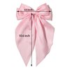 Furling Pompoms Hair Bows for Women,Hot Pink Hair Bow Clip with Long Tail Ribbon Bows for Hair Satin Bow Hair Clips,Bow Hair Accessories for Birthday Wedding Holidays Pack of 2