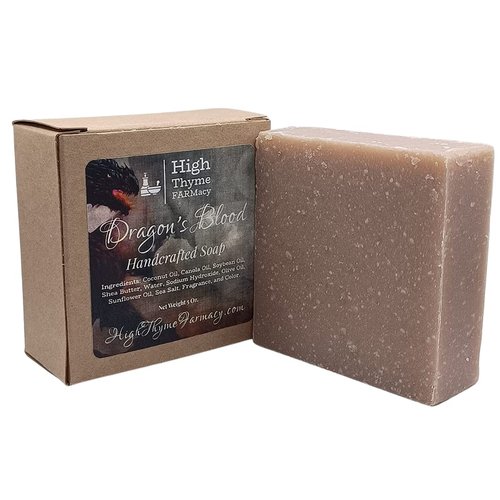 Dragon's Blood Soap - 5 ounce Bar of Amber, Vanilla & Patchouli Scented Soap - Sweet, Earthy Lye Mens Bar Soap - Moisturizing Mens Soap - Handmade Soap for Men - Dragon Blood Mens Soap Bar