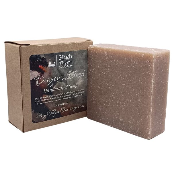 Dragon's Blood Soap - 5 ounce Bar of Amber, Vanilla & Patchouli Scented Soap - Sweet, Earthy Lye Mens Bar Soap - Moisturizing Mens Soap - Handmade Soap for Men - Dragon Blood Mens Soap Bar