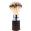 Parker Walnut & Chrome Handle Synthetic Shaving Brush with Stand – Vegan-Friendly, Fast-Drying, and Ideal for Sensitive Skin
