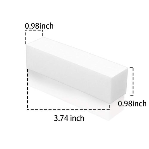 10X White Nail Art Buffer Buffing Sanding Files Block Pedicure Manicure Care DIY