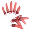 Scary Halloween Bloody Props Dead Body Parts Fake Arm Severed Hands Broken for Haunted House Halloween Vampire Zombie Party Decorations Supplies (Broken hands + feet + fingers)