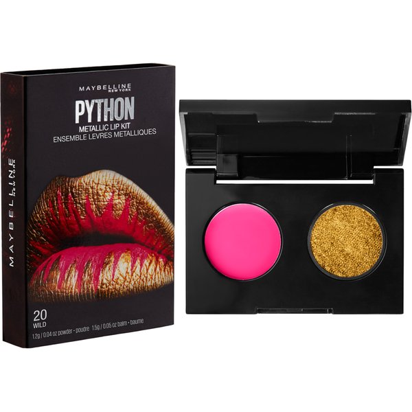 Maybelline New York Lip Studio Python Metallic Lip Makeup Kit, Wild, 0.09 oz.