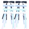WORTL 8 PCS Hair Bows for Women, Hair Ribbon hair bows with Long Tail, hair bow clips Hair Barrettes for Women Accessories (White,Blue,Navy Blue,Light Green)