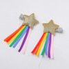 2pcs Girls Hair Clips,barrettes for kids,Glitter Rainbow hairclips,Girls hair accessory, Rainbow Star hair clip, kids Baby Hair Clips. (Star)