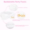 Jaciya Bachelorette Party Favors Spa Makeup Headband 8 Packs Bride Bridesmaid Headband Bridal Shower Gifts Wedding Hair Accessories(White,Hot Pink)