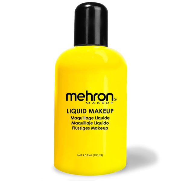 Mehron Makeup Liquid Makeup | Face Paint and Body Paint 4.5 oz (133 ml) (Yellow)
