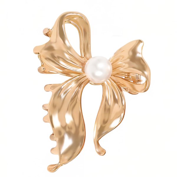 Gold Metal Butterfly Bow Claw Clips Cute Bow Hair Accessory for Women Girls Medium for Thin Fine Hair