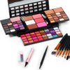Beginner Makeup Kits For Teenagers All In one Makeup Palette 74 Color Makeup Set For Women Girls Included Eyeshadow Lipstick Lipgloss Kits Blush Foundation Mascara Liquid Eyeliner Pencil Make up Brushes
