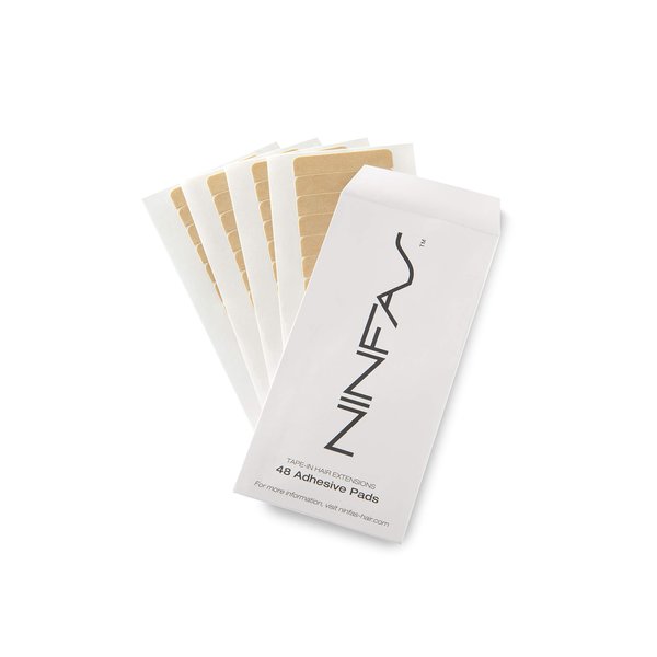 Ninfas Hair Extensions, Tape - in Adhesive Pads, Double Sided Tape, 48 Strips