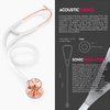 MDF Instruments, ProCardial Core™ Cardiology Stainless Steel Dual Head Adult-Pediatric Stethoscope with Adult Cardiology Bell Convertible Attachment - Free-Parts-for-Life (MDF797DD) (Rose Gold/White)