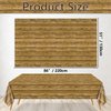 PTECDROTS 4Pcs Wood Tablecloth, Brown Rustic Table Covers, Rectangular Table Decoration for Rustic Party Decor, Western Barn Themed Birthday Party, Barbecue Party Decorations, 51x86 Inch
