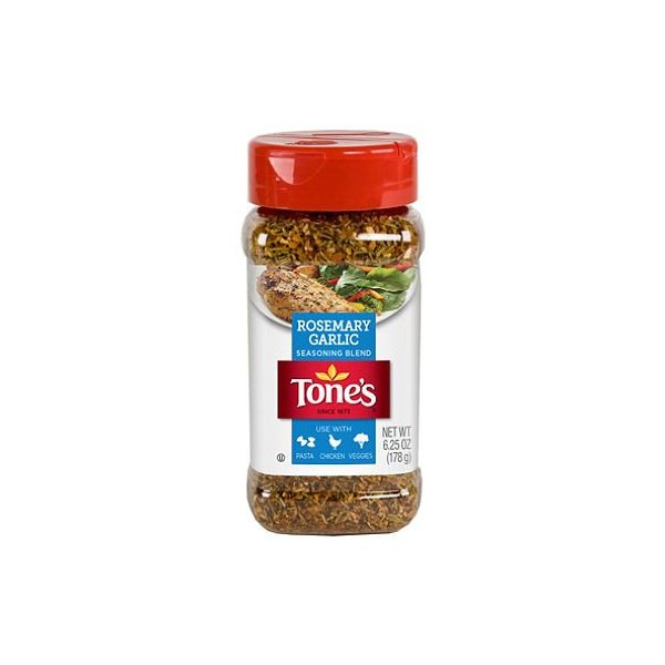 Tone's Rosemary Garlic Seasoning, 6.25 Ounce (Pack of 2)
