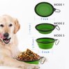 Guardians Large Collapsible Dog Bowls, 34oz Travel Water Food Bowls Portable Foldable Collapse Dishes with Carabiner Clip, 2 Pack (Green+Blue)