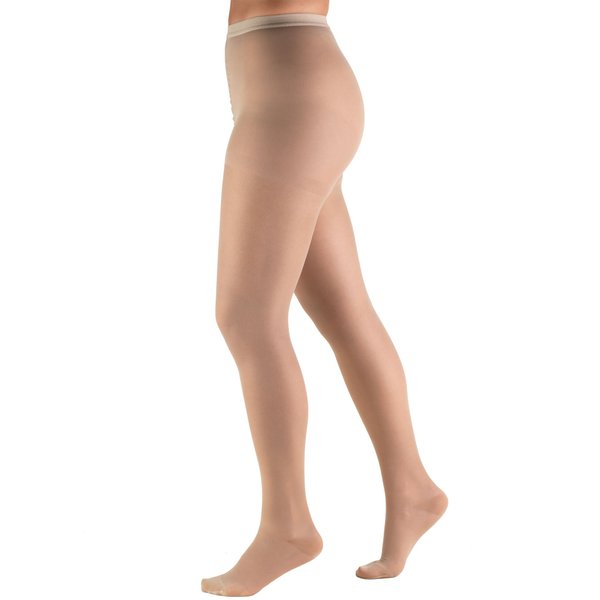 Truform 15-20 mmHg Compression Pantyhose, Sheer 20 Denier Women's Shaping Tights, Nude, X-Tall