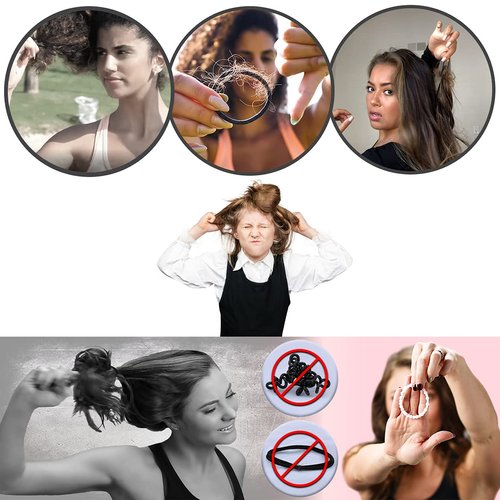 PRO Hair Tie - Easy-Release Clasp - Secure Hold - No Damage - Great for ANY Active Lifestyle (Clear 8 Pack of 8)