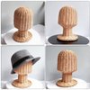 Hat Display Stand Rattan Mannequin Stand Display Showcase Hat Cap Hair Wig Stand Holder Handmade Wicker Exhibition Salon Barber Shop Beautician Hairdresser Hair Stylist Demo