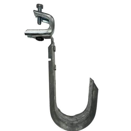 2 Inch Heavy Duty Metal Cable & Wire Support J-Hook Hangers with Heavy Duty Swivel Beam Clamp - 25 Pack