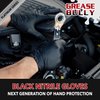 EPPCO Grease Bully 6-Mil Black Nitrile Gloves Disposable Powder Free, Latex Free Textured Superior Grip Glove for Mechanics, Auto-motive, Industrial Work, Medium, Box of 100