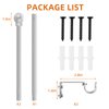 SMODBRODRE 32-48 Inch Nickel Curtain Rod Set With Brackets and Decorative Blackout Metal Rods