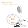 LEPOWER Clip on Light/Book Light/Reading Light with 2 Color Changeable/Night Light Clip on for Desk, Bed Headboard and Computers (White)