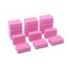 YIMART 20 Pcs Double-sided Mini Nail Buffer Block Colorful Sponge Nail Polish Sanding Buffer Strips Nail File Blocks Manicure Tools (Pink)