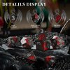 HNCCESG Metal DND Dice Set Dragon D&D Dice for D&D Dungeons and Dragons Gift TTRPG Metal Dice with Dragon Dice Box(Black Red Dragon)