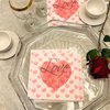 20-ct 13x13 Heart Napkins for Decoupage Valentine's Napkins for Decoupage Love Letters Napkins Valentine Paper Napkins Love Heart Napkins Pink Valentines Napkins Valentine's Day Napkins