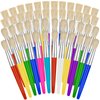YGAOHF 48 Pack Paint Brushes for Kids - Kids Paint Brushes with Durable Bristle, Big Washable Chubby Toddler Paint Brushes, Easy to Clean Round Flat Brushes for Acrylic Oil Watercolor Washable Paint