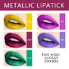 KYDA 10 Colors Lipstick, Matte Velvet&Glitter Metallic Colors, for Glossy Radiant&Full Matte Lip Gloss, Non-Stick Cup Long Wear Lip Glaze, High Pigmented Lipstick Cosmetic-SET B