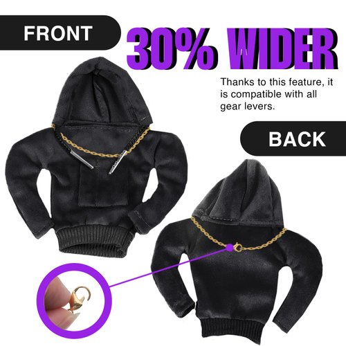 ADGIEN Gear Shift Cover, Gear Shift Hoodie for Automotive Exterior: Universal Car Gear Shift Knob Cover - Funny Shirt Sweater for Shifter Knob - Car Interior Accessories, Shift Knob Hoodie (Purple)