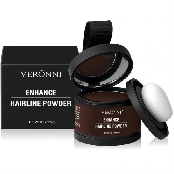 Hairline Shadow Powder,Magic Root Cover Up,Root Touch Up Powder with Mirror,Instantly Conceals Hair Loss (#06 Dark Brown)