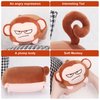 Achwishap Monkey Stuffed Animals,Monkey Plush Toy Hugging Pillow,Monkey Plush Pillow,Fluffy Monkey Throw Plushie Doll,Unique Plushies for Kids Adults Gifts(9.1”Brown)