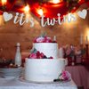 Glitter Silver It's Twins Banner - Baby Shower - Oh Babies First Birthday Banner - Baby Birthday Party Decorations