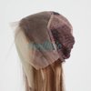 Aprilhair Pre-plucked Ombre #4/27 Brown Honey Blonde Highlight Lace Front Wigs Straight Glueless 150% Density Brazilian Virgin Human Hair (16 INCH, 4/27 Lace Front Wig)