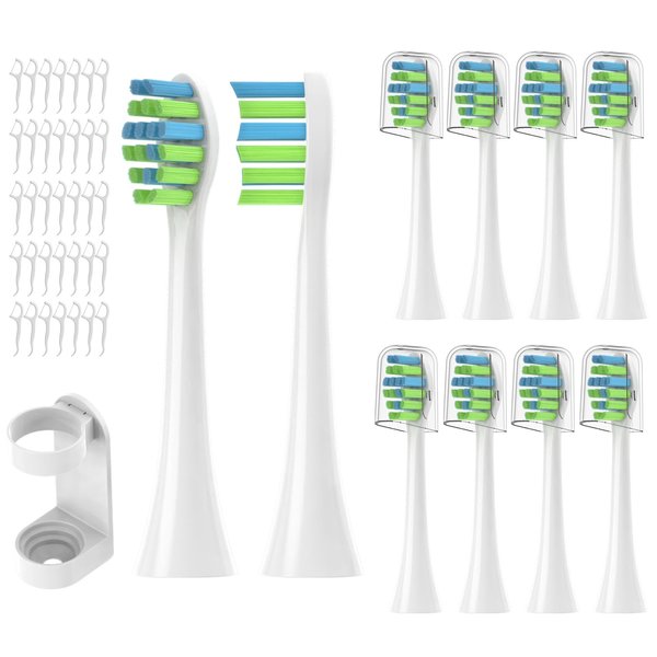 YMPBO 10 Pack Toothbrush Replacement Heads Compatible with 7AM2M AM101/AM105 Electric Toothbrush, Soft Dupont Brush Bristles, White