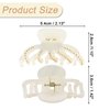 VOCOSTE Octopus Claw Clip, Acetate Hair Clips, Small Hair Barrette, Funny Claw Clips for Women, White