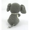 PETFLY Dog Teeth Cleaning Organic Cotton Crochet Squeaky Dog Toy for Small Dog - Elephant