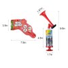 Handheld Horns, Soccer Air Horn Hand Push Pump Children Party Noisemaker Cheer-leading Fans Horn Trumpet 2pcs, with 10pcs Inflatable Fireworks Guns, Party Toys Confetti Fireworks