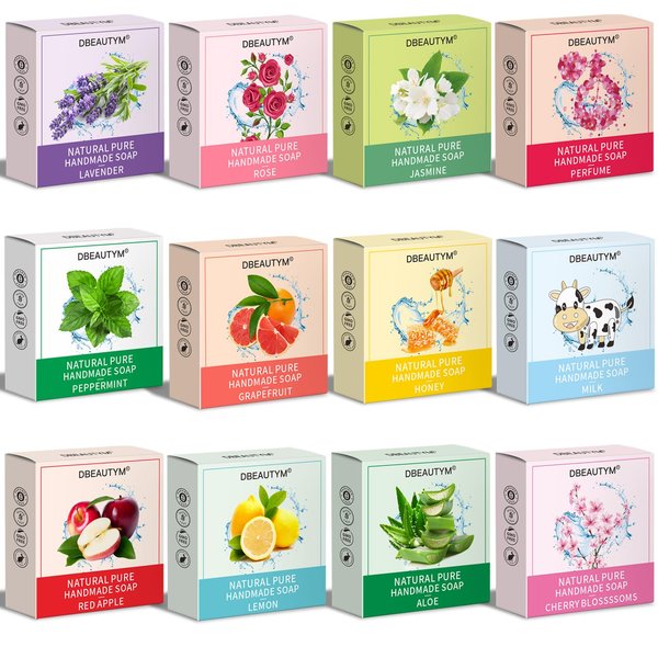 12 Pack Bar Soap Gifts,Bridesmaid Gifts,Stocking Stuffers for Women,Christmas Gifts Nurse Gifts Bath Soaps Body Wash Bar Scented Soap Bar,Travel Size Soap Bar Bulk Thank You Gifts Appreciation Gifts