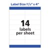 Avery Easy Peel Printable Address Labels with Sure Feed, 1-1/3" x 4", White, 1,400 Blank Mailing Labels (08462)