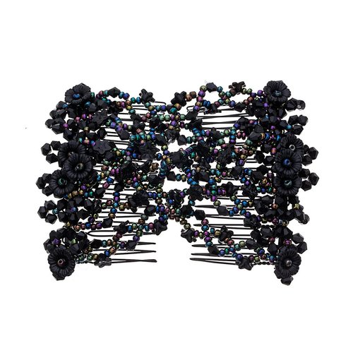 FXQHAN 2 Pcs Magic Hair Comb for Lady Women Girls Hair Styling Combs, Easy Stretch Beaded Combs Clips